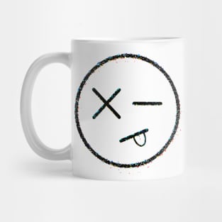 Glitch Smiley Face tongue out funny gamer Mug